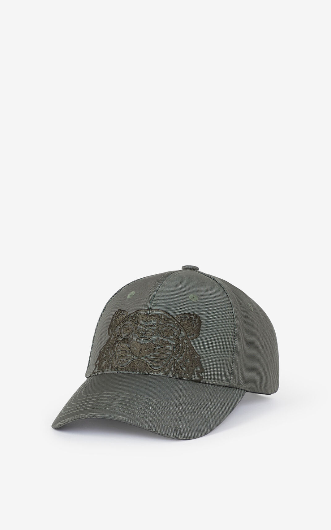 Casquette Kenzo Femme Toile Kampus Tiger Grise Clair JWKHD-2058